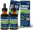 Cleavers Lymphatic Draugage Drops, Gotas de Equinacea y Diente de Leon para Drenaje Linfatico, 淋巴支架与Echinacea, 使用按摩工具。 4oz