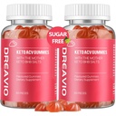 DREAVIO Keto ACV Gummys 高级体重损失 - 免糖1000mg 苹果苹果苹果醋葡萄酒 Gummys for Women & Men, Vegan Keto Apple 苹果醋葡萄酒 成人补充品