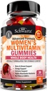 以维生素A C B6 B 12 D & E 维生素支持免疫的多维他命Gummy 女性多维他命用于骨乳皮和能量联合饮食补充,混合Berry Flavor, 60 Ct
