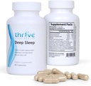 Trive Good Deep Sleep - 与碳酸钙,维生素B6,镁的睡眠补充 - 与Melatonin,L-Tryptophan,5-HTP,Inositol,天然植物提取物 - 60 Veggie Capsules的睡眠援助公式