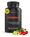 Livingood Daily Vitamin C 补编,3-in-1 全食维生素C 配有 Acerola & Amla 水果提取和Citrus Bioflavoids 供免疫支持,维根,Gluten Free,非转基因生物,60 Capsules
