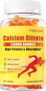 1,200mg Calcium Citrate Gummys for Adult: Sugar Free Vegan 维生素补充剂,配有 D3 K2 - 骨齿质的男性高吸附补充剂(60 counters (pack of 1))