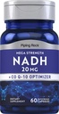 Pipping Rock NADH Coq10 补编 | 20 mg | 60 Capsules | 巨型强药 | 非GMO,Gluten Free Federal Form