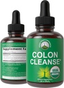 USDA 有机科隆清洁液滴. Vegan, Kosher Colon Cleanser & Detox 配有 10+ Super Gentle 有机草药添加剂 包括 Cascara Sagrada Bark 和 黄码头根
