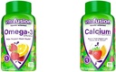 维生素 Omega-3 Gummy Vitamins, Berry Lemonade Flavored, 心脏健康维生素(1) & 骨和牙齿支持、水果和奶油Flavored的化学钙 Gummy Vitamins