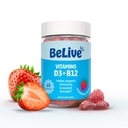 活体维生素D3 Gummys与B12 维生素-60 Ct I 免疫支持Gummys与Vegan Vitamin B12 & D3,提供增强骨骼和肌肉强度,赫斯健康与能源-草莓火焰