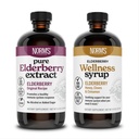 Norm's Farm's Ferderberry Extract & Wellness Syrup Bundle 2 PK - 儿童与成年人的Immune支持 elderberry Syrup - 在美国制造,纯净,能产,天然成份,Vegan,无糖,非GMO - 8 Oz