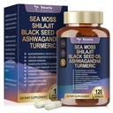 25-in-1 海摩斯黑籽油 Ashwagandha Ginger Shilajit 补充品 海摩斯 Capsules Pro 与 Bladder Burdock Ceylon Cinnamon Berberine ACV Manuka VIT C & D3 男子 120 Vegan Caps