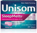 Unisom Quick Sleepmellts 夜间睡眠援助,樱桃,24 Counter (Pack of 4)