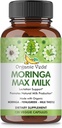 - 1800mg 超级强力有机维加综合体,配有Fenugreek,Milk Tetle,Moringa Leaf 和种子用于母乳喂养牛奶供应
