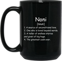 Noni Noun Coffee Mug(黑色) - NONI定义 Mug - 诺尼礼物 - 诺尼生日礼物 - 诺尼礼物 - 母亲节礼物 - 圣诞礼物 15oz