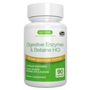 Igennus快速动作消化酶 & Betaine HCl, 10 带蛋白质的宽谱酶, Lipase & Lactase, Papain & Bromelain, 植物基 Vegan, 清洁标签, 男女, 90 Capsules