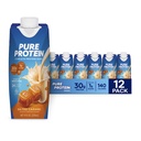 纯蛋白质 盐焦糖摇晃 准备饮用 和 Keto-Friendly, 维生素A, C, D, E Plus Zinc 支持免疫健康, 11 Oz, 12 Counter