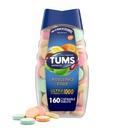 TUMS 超强抗酸药片,用于化学心脏烧伤和酸性消化救济,各种水果 - 160个计数