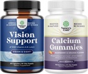 成人全眼健康补充包-Lutein 20mg 人用Beta Carotene和高吸收性Calcium Gummys为Bone健康服务