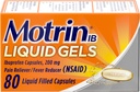 Motrin IB Ibuprofen 200mg 液体盖尔斯、Ibuprofen 疼痛降温器、减轻小关节炎疼痛、肌肉痛、头痛、月球结扎和背痛,80厘米