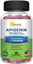 Apigenin 100mg 配有 L- Theanine 100mg Gummys - Apigenin 睡眠补充剂 - Capsules, Pills, Powder & Tea - 2 个人服务