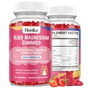 儿童乳酸镁(Ginnesium Citrate Gummys for Kids - Great Tasting Kids Magnesium Calm 补充支持 Nerve & Bone Health, 儿童健康坚固肌肉, Vegan Srawberry Flavor Low-Sugar, 2 Pack-60 Count) 儿童健康