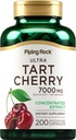Piping Rock Tart Cherry Capsules 7000 mg = 200 Pills 供男女使用 超强集中 提取 QN-GMO,Gluten免费补充