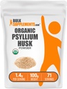 Bulk Assupports.com 有机肽胡斯克粉末 - 用于烧烤的yl胡斯克粉末 纤维补品 - Gluten Free,每服1.4g,100g(3.5 oz)(包1)
