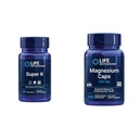 生命延长 超级 K 维生素 K1, K2 MK-7, MK-4, 维生素 C 和镁胶囊500mg, 心,骨, 动脉健康
