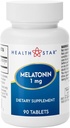 GeriCare Melatonin 1mg睡眠支持补编、Gentle夜间睡眠援助、非 Habit 形成、帮助促进放松和休息睡眠、Jet Lag恢复、以及更好的夜间休息,90块