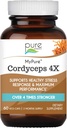 PURE ESSENCE LABS MyPure Cordyceps 4X 蘑菇 - 集中式Cordyceps 蘑菇粉补充剂用于免疫系统,应激反应,身体和精神表现 - 2个月供应.
