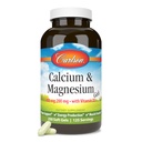Carlson - Calcium & Magnesium Gels, 2:1 钙与镁的比率,200 mg 钙补充物,100 mg 镁补充物,骨支持,能源生产,250软胶