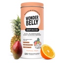 Wonderbelly Antacid, 有效的心脏烧伤和即时酸消化缓解, 超强可切片, 1000毫克碳酸钙, 无Talc 或 Dye, 热带水果, 120 计数