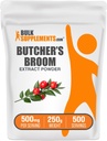 Bulk Assupports.com 屠夫的扫帚提取粉末 - 屠夫的扫帚,草药补充剂 - Vegan & Gluten Free, 每架500mg, 250g (8.8 oz) (Pack of 1)