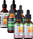 NUSAVA 草莓火焰 D3 K2, 氯酚, & Vitamin B12 液体滴放装置 - 用于心脏,能源,脑和免疫支持的强力液体吸入器 - 非GMO, Gluten-Free, 2pk