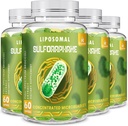 800 MG Liposomal Sulforapae, 最大吸收和潜力的强大双倍交付, Full-Spectrum Broccoli 提取, 抗氧化剂和肝脏补充剂, 240软胶
