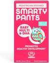 SmartyPants Baby Multi & DHA 补编:配有维生素D3,C,维生素B6,Biotin,Choline & Lutein,为婴儿6-24个月,Gluten Free,Natural Flavor,30 服务(包5 Vary)