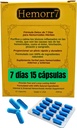 Hemorr7: 7Days 15 Capsules Herbal Hemorrhoid Detox Formula,Fórmula Herbal para desintoxicar las hemorroides Durante 7 días
