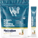 Voli Electrolytes Powder Packets 15国皮娜·科拉达,无添加糖电解质饮料混合水分 QQ Keto & Fasting 友好,天然超级食品和矿物