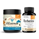 桑德胡的纯波维纳 Colostrum 粉末补充剂 人类和柏柏林 HCL 补充剂 500 mg / Capsule| 支持 Immune, Gut, Muscle 和健康能量水平 | → 非 GMO