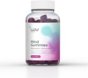 LUV 健康 心智 Gummys – 大脑补充 – 功能 蘑菇 Gummys for Focus, Energy & Immune Support – 适应原体与狮子玛恩, Cordyceps & Reishi – Vegan, Keto, 美国制造 – 30 cmt