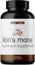 Ultra6 营养有机狮子 Mane Capsules - 狮子 Mane 补充 Reishi, 和 Cordyceps - 成人免疫健康与认知补充(90 Veggie Capsules)