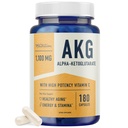 AKG 补编 + 1,100MG Per Service + 180 Capsules + α Ketoglutarate with Calcium + Vitamin C + 用于健康衰老,长寿,能源,和焦点 + Q 维冈,无胶囊,非GMO,第三方测试