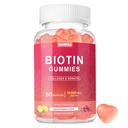 Biotin 10000mcg Keratin Collagen Gummys 补充 头发钉 维他命日报 头发钉 生长与强化 Gummys 女性 Vegan Biotin和维生素 C Gummy 60 计数