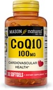 MASON NATURAL CO Q10 100 mg - 健康心脏和细胞能量生产,支持心血管健康,30软胶