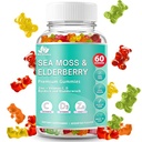 BIO VITALICA 海 Moss Gummys 老年莓 Belderberry BioVitalica - 维生素C D + Zinc - 爱尔兰 Seamoss Vegan Gummy 与 Sea Moss Gel & Powder 豁免,解毒 - 成人和儿童