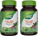 Nature's Way Uva Ursi Leades,传统尿液支持*,每3个Capsule服务,1,110毫克,非GMO项目验证,草药饮食补充,100 Vegan Capsules(包装 May Vary) - 2 Pack