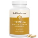 真正的蘑菇 Tremella Mushroom 提取器 120 ct 混合剂 日常健康常规 - Vegan, Non-GMO,有机补充 人类支持补编
