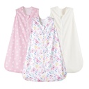 PHF 3 Pack 微软-Flees baby Sleep Sack 6-12 个月,柔软的婴儿可以穿戴的布蘭克,2-Way Zipper 睡袋,Comfy Toddler 睡袋为女孩,中型,蝴蝶