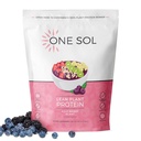 一种Sol Lean植物蛋白粉、Pea & Brown Rice蛋白、低碳、Vegan Friendly-Gluten、Lactose、 & Soy Free-无添加糖、非GMO、清洁营养、无布洛宁(Acai Berry blast)