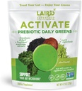 Laird Superfood Activate Prebiotic Daily Greens Powder Drink 补充品 喜马拉雅 Shilajit 粉末和功能蘑菇 支持古特微比奥梅,4.2 Oz Bag,包装 1