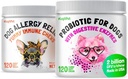 LEGITPET 为狗和免疫提供过敏救济 配有Kelp、Colostrum和Bee Pollen 120 软厨和配有自然消化酶的狗的亲生药 120 软厨盒 - 在美国制造
