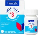 Hyland的细胞盐号3 Calc Sulph 6X 平板电脑,冷降,自然回族疗法 冷降,酸喉,Acne,快速溶解平板电脑,100个计数器