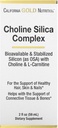 California Gold Nature Choline Silica Complex, 生物可用和稳定硅与Choline & L-Carnitine, 2 fl oz (59毫升)